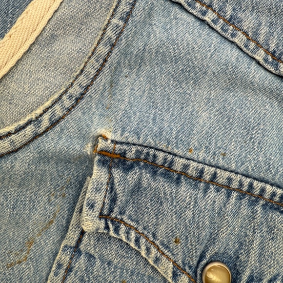 Vintage Circa USA Denim Western Snap Shirt Sleeveless Western Style Small - Picture 11 of 15